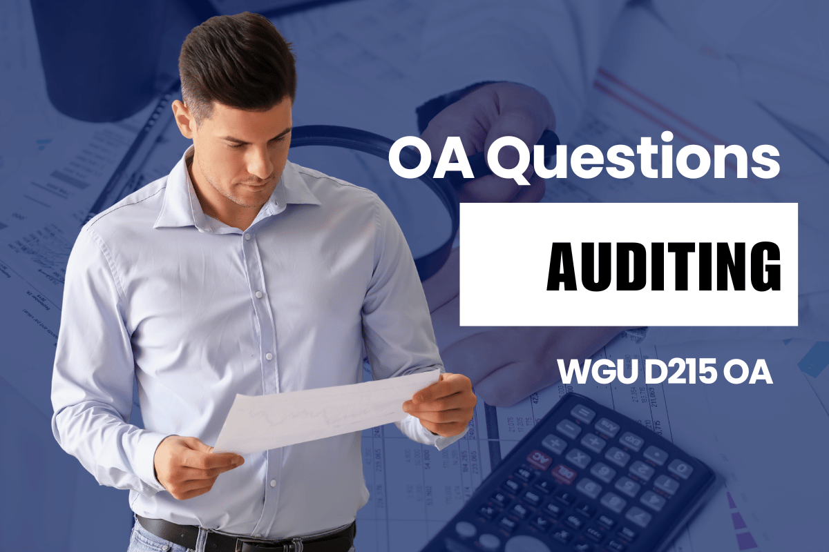 250 WGU D215 OA Questions and Answers