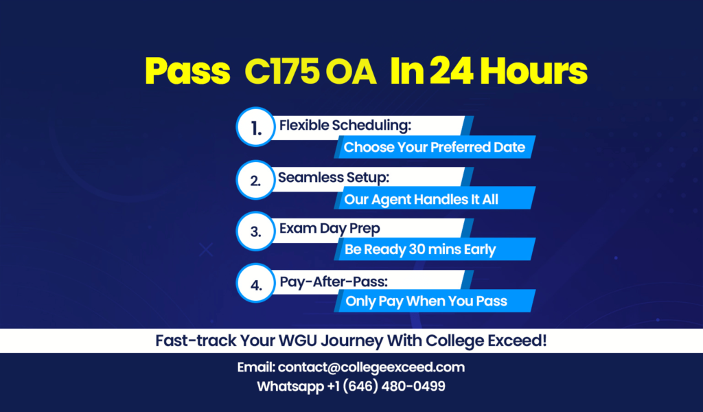 WGU C175 OA Questions and Answers