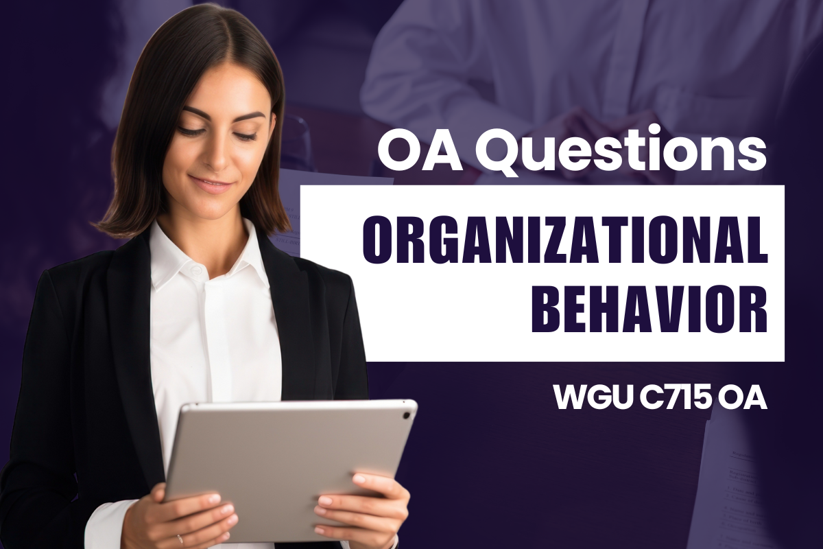 250 WGU C715 OA Questions and Answers
