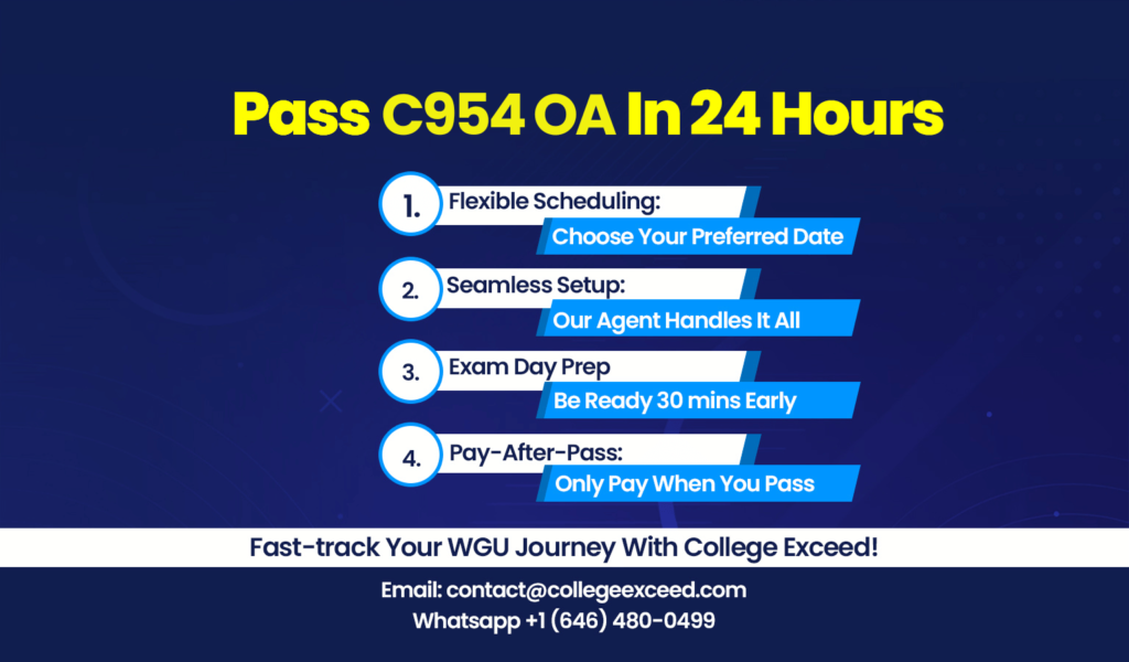 WGU C954 OA Questions and Answers