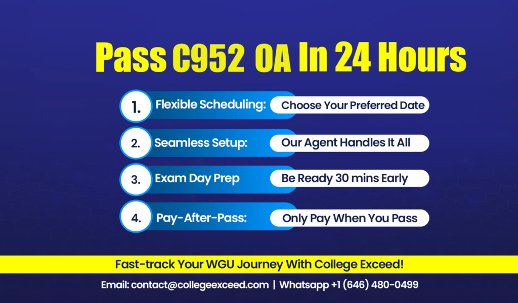 WGU C952 OA Practice Questions and Answers